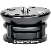 DYH-68B Leveling Base Tripod Head 22 lbs Load Capacity,Black
