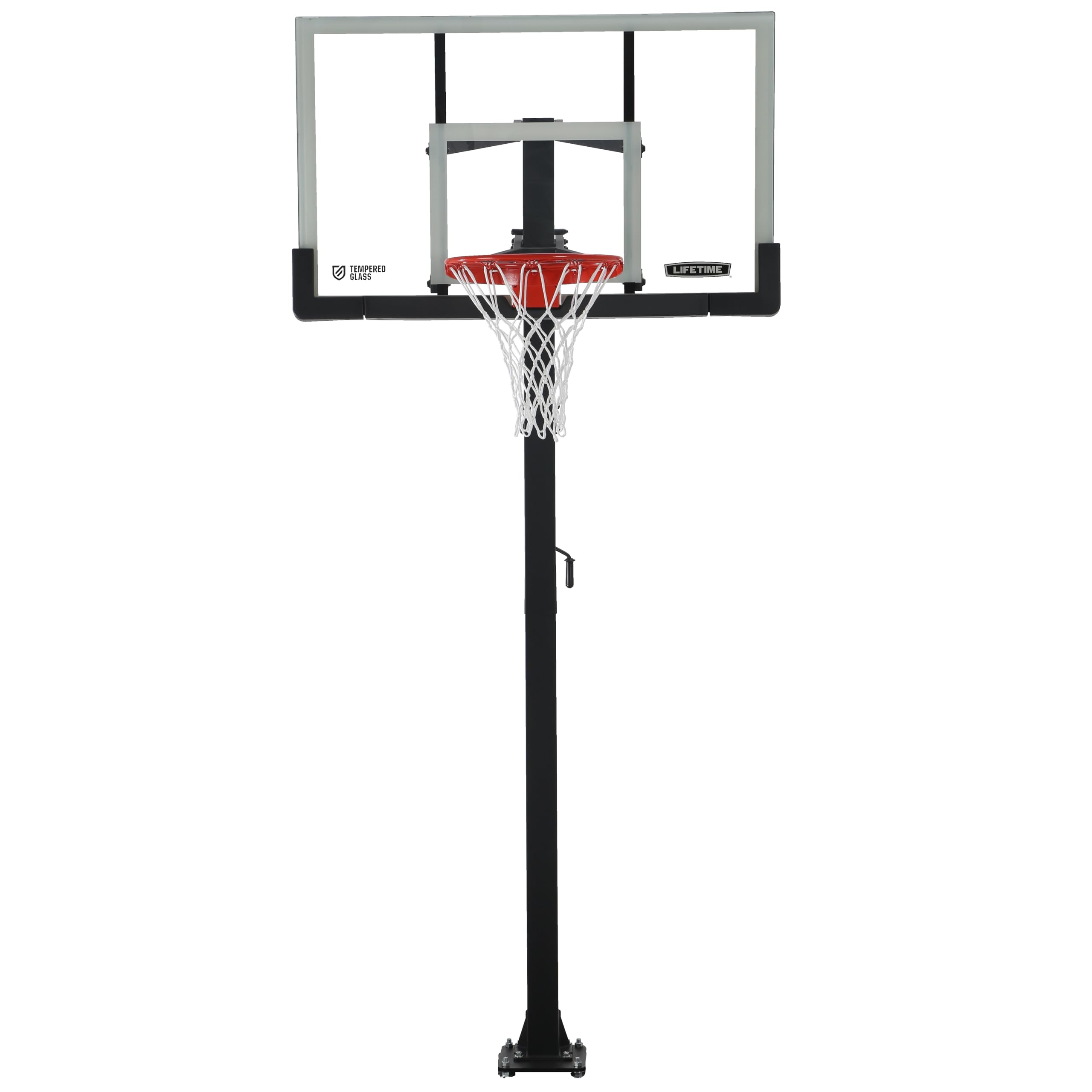 Photo 1 of Lifetime Crank Adjust In Ground Tempered Glass Basketball Hoop, 54", Clear (factory sealed) 