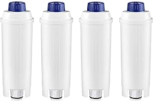 OH DLSC002 Replacement Water Filter Compatible with DeLonghi Automatic Espresso Coffeemaker Bean to Cup 4-Pack Filtre à eau