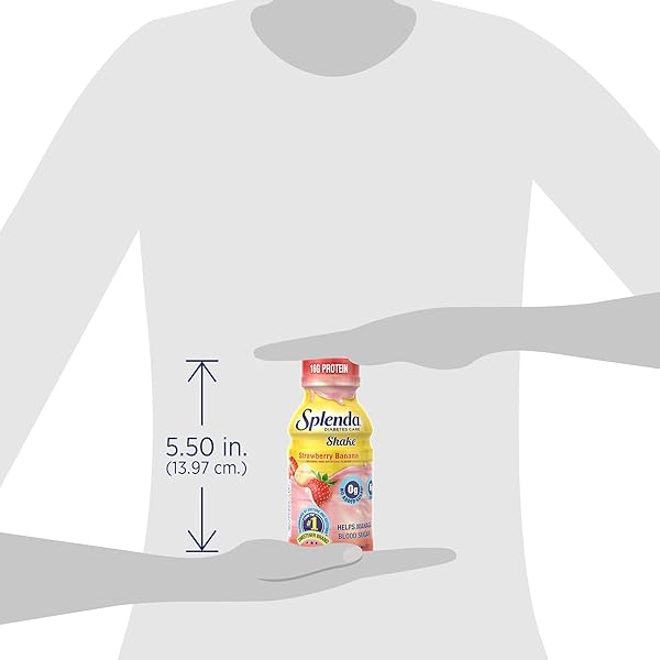 SPLENDA DIABETES CARE SHAKES – MEAL REPLACEMENT SHAKE, 8 FLUID OUNCES PER BOTTLE (STRAWBERRY BANANA, 6 PACK)