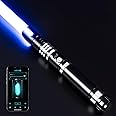 DAMIENSABER Upgrade RGB3.0 Smooth Swing Light Saber, Motion Control Light Saber with Realistic 16 Sound Fonts Infinite Color Changing 16 RGB, Heavy Dueling Metal Light Saber for Adults, Rechargeable