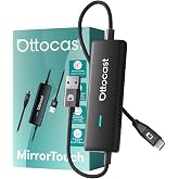 OTTOCAST Mirror Touch with Wireless Carplay Adapter,Apps on Your Car Screen | Mirror Apps Like YouTube and TikTok,Control Your Phone from the Car Screen,For Factory Wired CarPlay Only