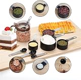 LIDOUK Measuring Cups and Spoons Set 8 Pcs Plastic Head Stainless Handles view 7