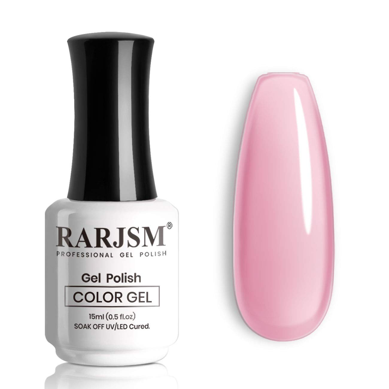 RARJSM Sheer Pink Gel Polish,Transparent Nude Pink Gel Nail Polish,15ML Natural Nail Polish Color UV LED Cured French Manicure Spring Summer Nail Art