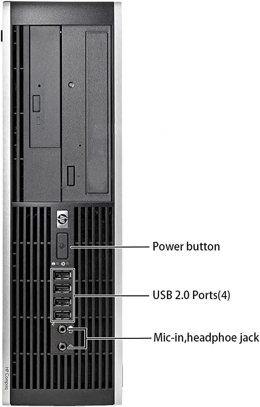 HP Elite Desktop Computer PC, 3.1 GHz, Intel Core i5, 16GB, RAM, 1TB HDD, New 22 inch LED Monitor, RGB Speaker and Keyboard Mouse, WiFi, Windows 11 (Renewed)