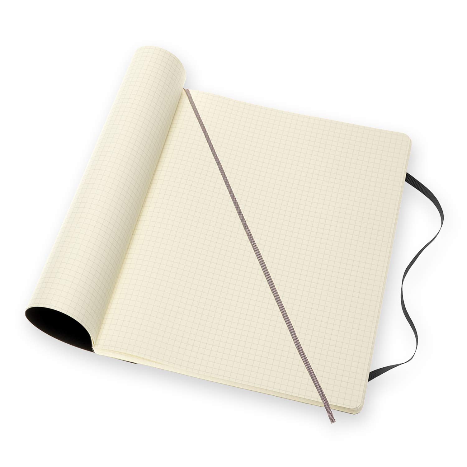 Carnet Moleskine Classique Quadrillé Noir - Format Poche 9x14cm, 192 Pages, Élastique