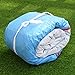Costzon Inflatable Bounce House, Castle Jumper Slide Mesh Walls, Kids Party Jump Bouncer House w/Net, Carry Bag Without Blower (Blue Castle)