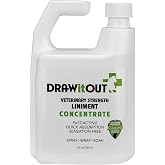 Draw It Out Horse Liniment Concentrate, Odorless and Colorless, Mix-to-Use Formula for Spray, Wrap and Soak Routines