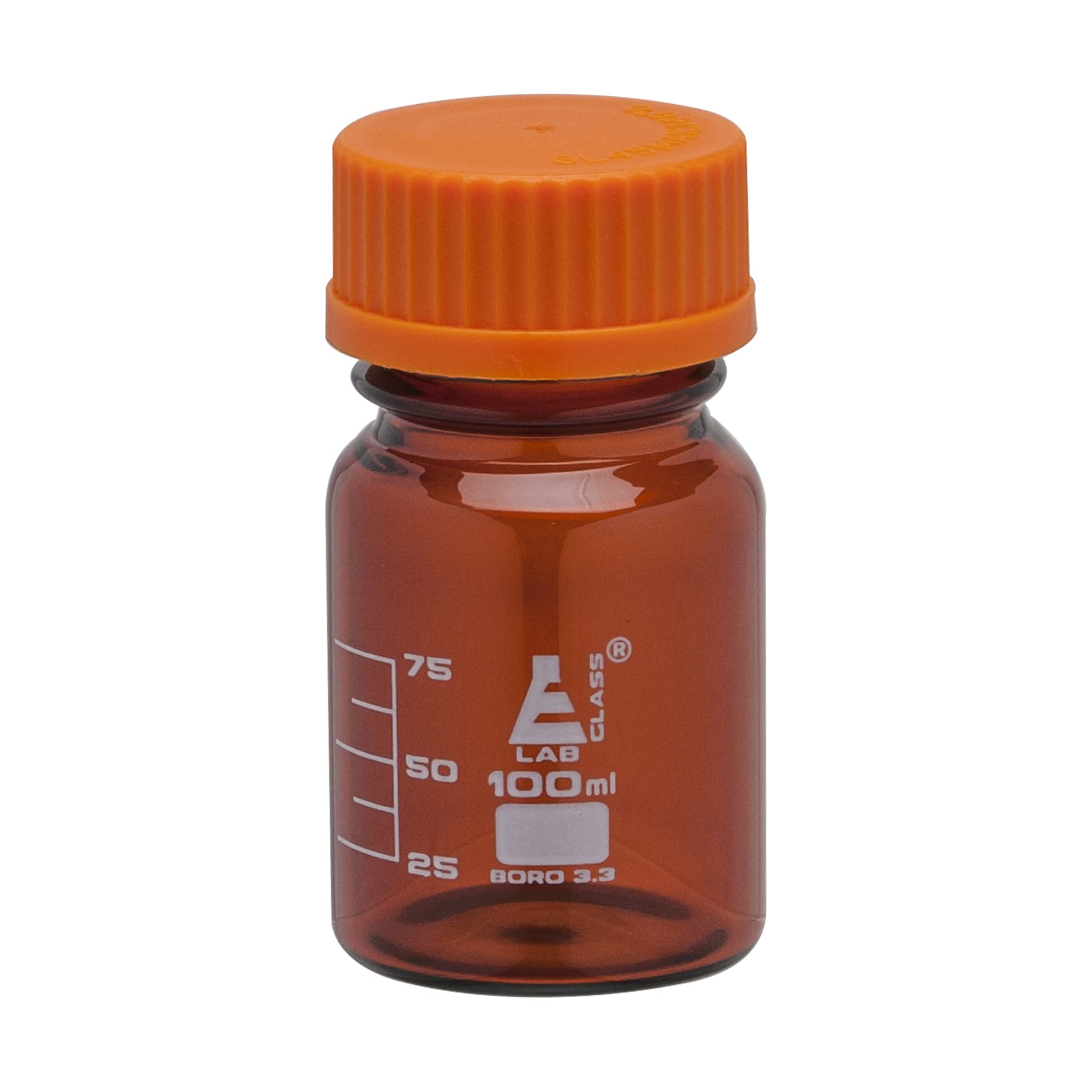 EISCO Reagent Bottle, 100ml - Amber Colored Glass