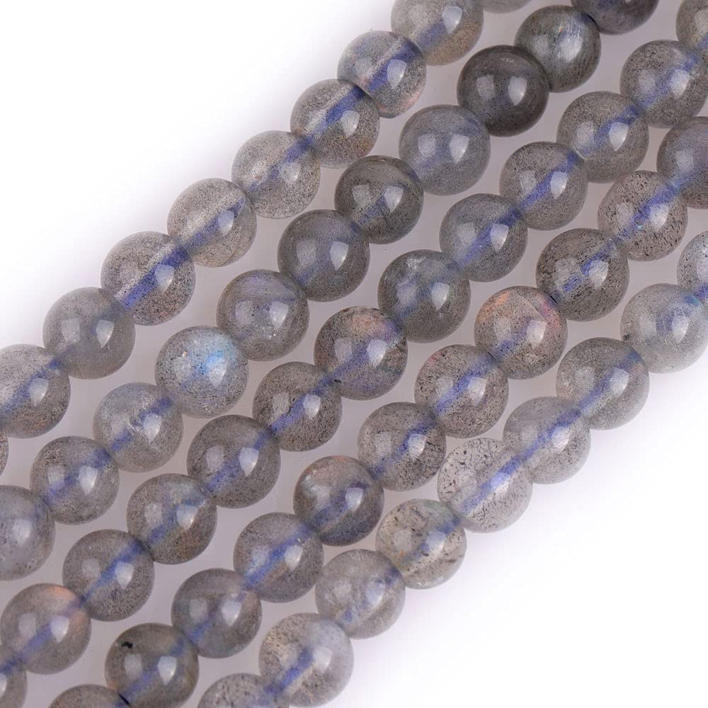 GEM-Inside AAA Grade 4mm Blue Rainbow Labradorite Round Gemstone Semi Precious Loose Beads for Jewellery Making 15''