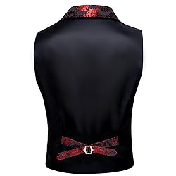 Barry.Wang Red Black Victorian Vest Loki Men