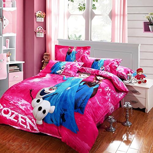 Frozen Bedding Set 100% Cotton (pink, Queen)