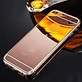 For iPhone 6 Case,JANDM 304 Stainless Steel Ultra-thin Mirror Metal Case Cover for Apple iPhone 6 4.7inch (Rose Gold)