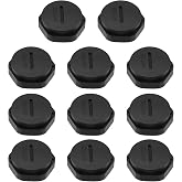 Antrader 10Pcs NPT 1/2inch Black Weatherproof Nylon Closure Plugs | Plastic Slotted Round Cover,Dustproof &amp; Sealing Pipe End Cap