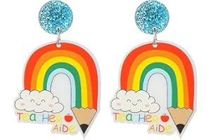 NIQNAY Teacher Earrings Teacher Gifts For Women Back To School Teacher Gift Pencil Earrings Hypoallergenic Drop Dangle Earrings Jewelry Gifts