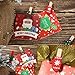 Boao Christmas Wood Clips Christmas Tree Photo Clips Elk Gloves Snowflake Clothespins DIY Photo Pegs for Home School Art Craft Decor (60 Pieces)