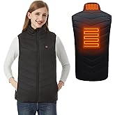CHANGEOWN Women Heated Vest with 2 Heating Zones, Lightweight Heating Vest with 3 Heating Levels, Heated Thermal Outerwear for Winter Outdoor, Medium (Battery Not Included)