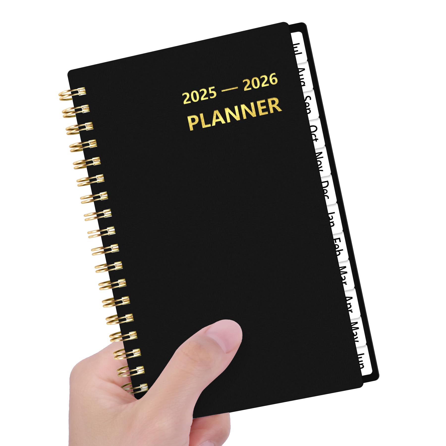 Photo 1 of HAUTOCO 2025-2026 Pocket Calendar Weekly & Monthly Planner (July 2025 - June 2026) Spiral Bound for Purse 4.3 x 6.7'', Small Planner Pocket Size Daily Agenda Book with Tabs, Pouch, PP Cover, Black