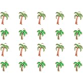 NUOBESTY 20pcs Enamel Charms Beads Tropical Hawaii Palm Tree Charms Pendant Beads Findings Accessories for Bracelet Earring Necklace DIY Supplies