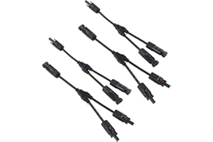 2 Sets Solar Panel Y Branch Parallel Cable PV Connector Male Female IP67 1000VDC with Easy Installation (PV-LTY2)