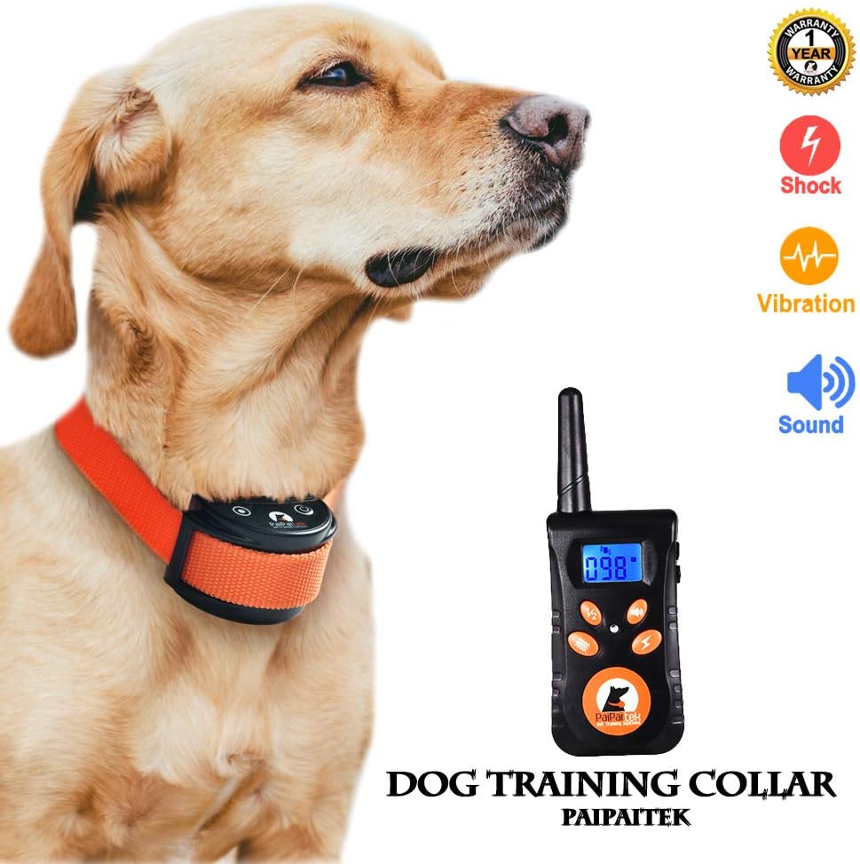 Paipaitek Dog Training Collar Anti Bark Behavior Control Waterproof