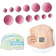 12PCS Ball-Shape Belly Button Plug Post Tummy Tuck Silicone Belly Button Trainer Tummy Tuck for Liposuction（6 Different Sizes, 2 of Each + 30pcs Tape Pink
