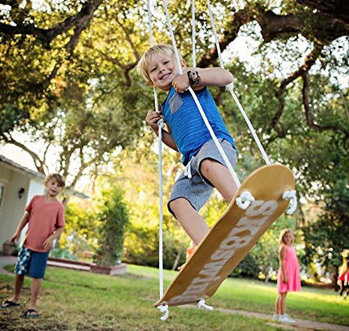 Sk8Swing Skateboard Swing Perfect Replacement for Traditional Swing for swing-set or Tree Swing - Green color
