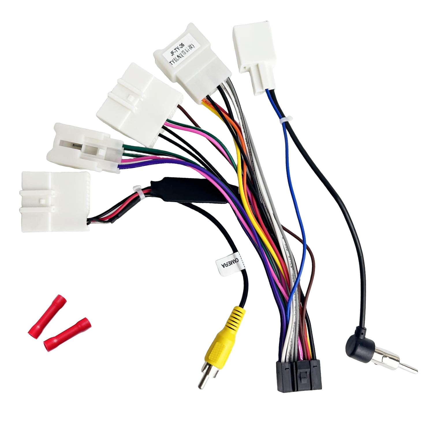 Photo 1 of 16Pin ISO Aftermarket Radio Harness Adapter for Toyota 2013-2019 with SWC RCA Cable, 16Pin Android Car Stereo Wiring Harness with Antenna Adapter for Lexus 2014-2016