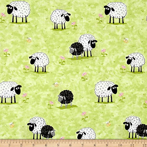 Susybee Lal The Lamb Lal In Meadow Kiwi Fabric By The Yard