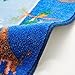 Eric Carle Elementary World Map Kids Machine Washable Area Rug Blue/Red, 4'11