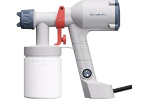 Tilswall Paint Sprayer, Ultra-Light Electric Spray Paint Gun with 20 fl oz Detachable Cup, 2 Nozzles & 3 Patterns, Perfect fo