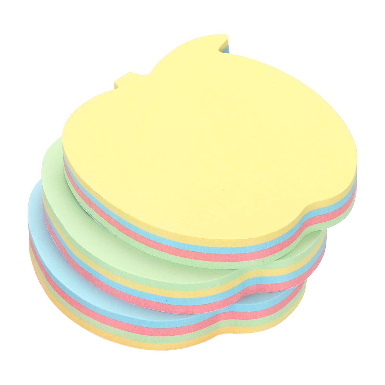 PATIKIL 2.7 x 2.7 Inch Fruit Shape Sticky Notes, 3 Pads Cute Self-Stick Memo Pads Bright Colorful 100 Sheets/Pad for Home Office, 4 Colors