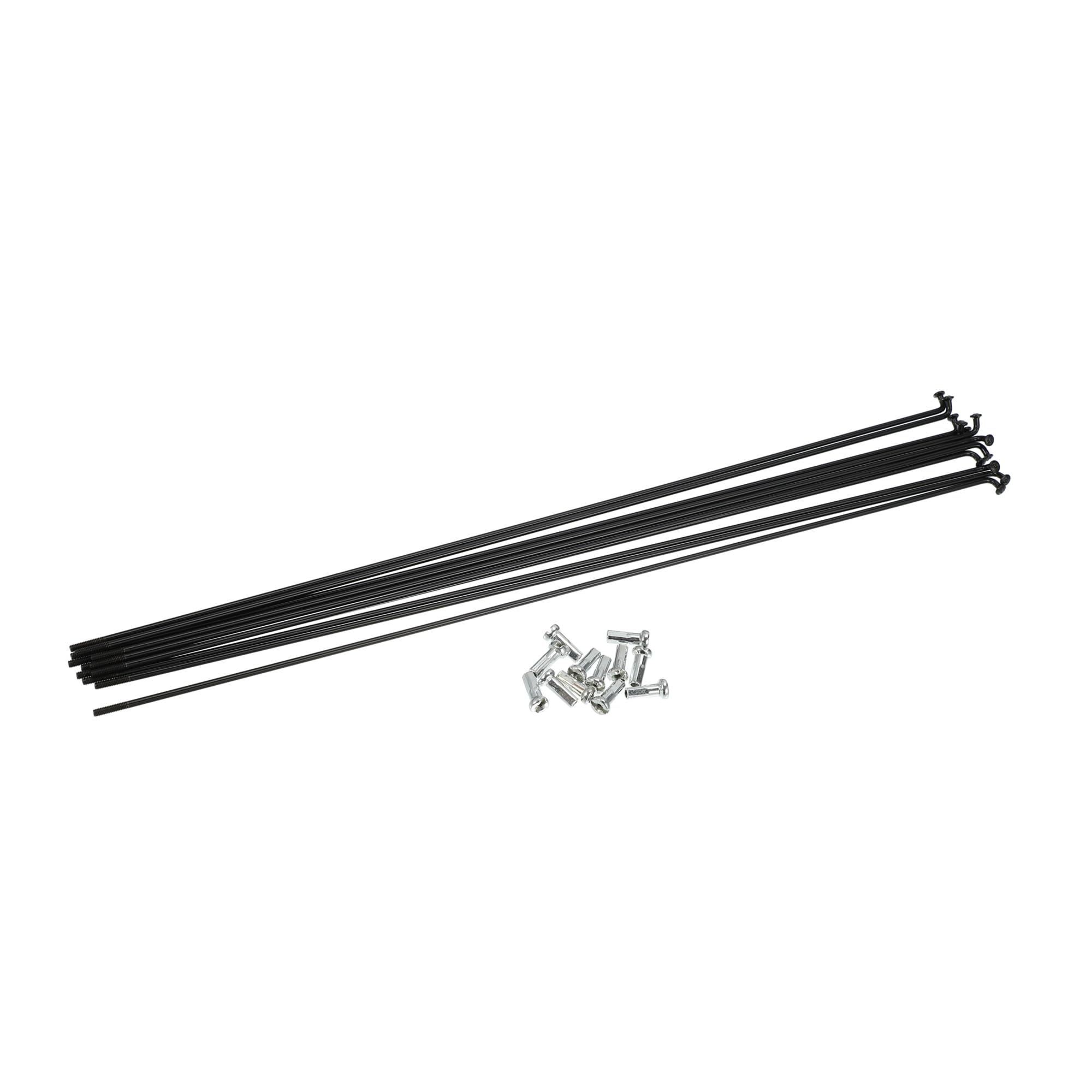 Motoforti 12 Pcs 14G J Bend 293mm Bike Bicycle Spokes with Nipples Black Long-lasting