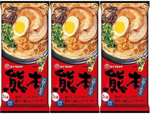 Amazon 熊本黒マー油とんこつラーメン2食 3袋 熊本黒マー油とんこつラーメン ラーメン 通販