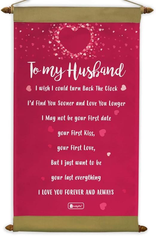 Indigifts Valentine Gift for Husband Special Printed Scroll Message