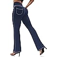 VOOVEEYA Women's Bootcut Leggings - Bootleg Yoga Pants Flare with 4 Pockets,Tummy Control High Waisted Casual Dress Pants