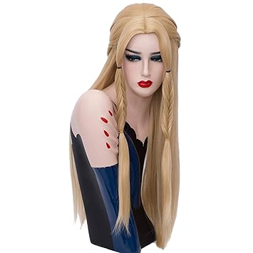 Amazon Com Lady Night Long Synthetic Wigs Braiding Hair Blonde