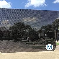 Car Side Window Sunshade Sticker, Lecone 2 PCS Black Reusable Perforated Static Cling Electrostatic Self-Adhesive Vehicle Screen Windshield Film for Baby Kids UV Protection(25" x 16.5")