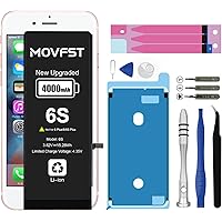 MOVFST Replacement Battery for iPhone 6S,Li-ion Polymer 4000mAh High Capacity Battery Fit for iPhone 6S Model A1633 A1688 A17