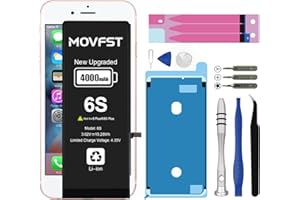 MOVFST Replacement Battery for iPhone 6S,Li-ion Polymer 4000mAh High Capacity Battery Fit for iPhone 6S Model A1633 A1688 A17