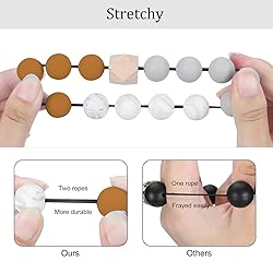 Weixiltc Keychain Wristlet for Women, Silicone Bead