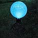 Achla Designs G10-T-F 0000 Solar Powered Colored Glass Globe Light - Outdoor Decor For Garden, Pa, Teal