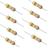 smseace 200pcs 470K ohm 1/4 watt Carbon Film Single Resistor ±5% Tolerance for DIY Projects and Experiments 1/4W-470K