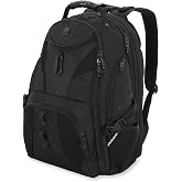 SWISSGEAR 1900 ScanSmart Laptop Backpack, Fits Most 17-Inch Laptops, TSA-Friendly Lay-Flat Design, RFID Protection, and Tablet Pocket, Black, 31L, 18.5-Inch