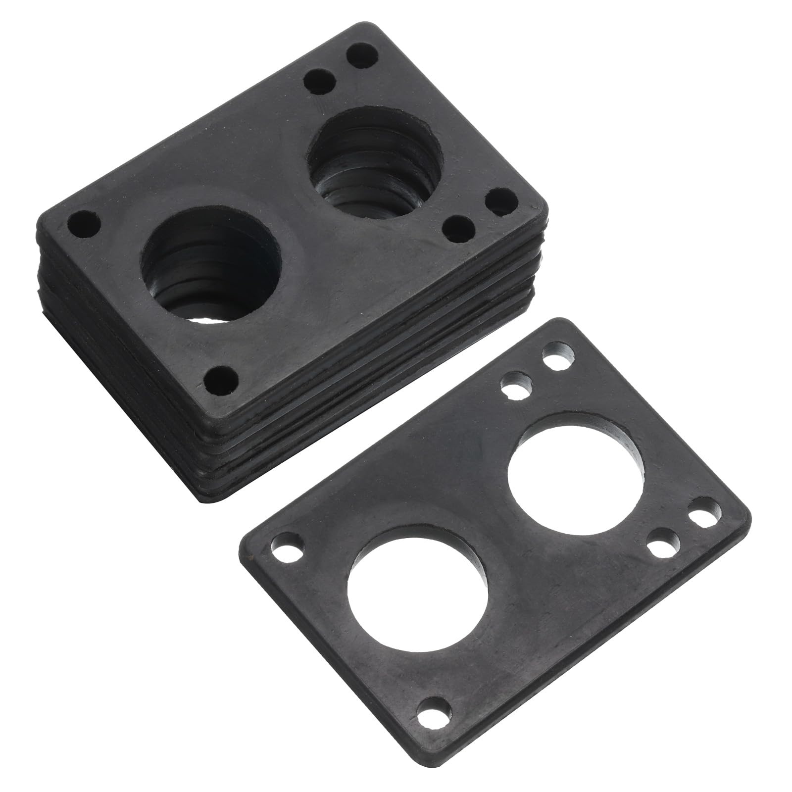 PATIKIL 6mm / 1/4" Skateboard Riser Pads, 6 Pack Rubber Angled Wedge Shock Pads for Skateboard Truck Cruiser, Black