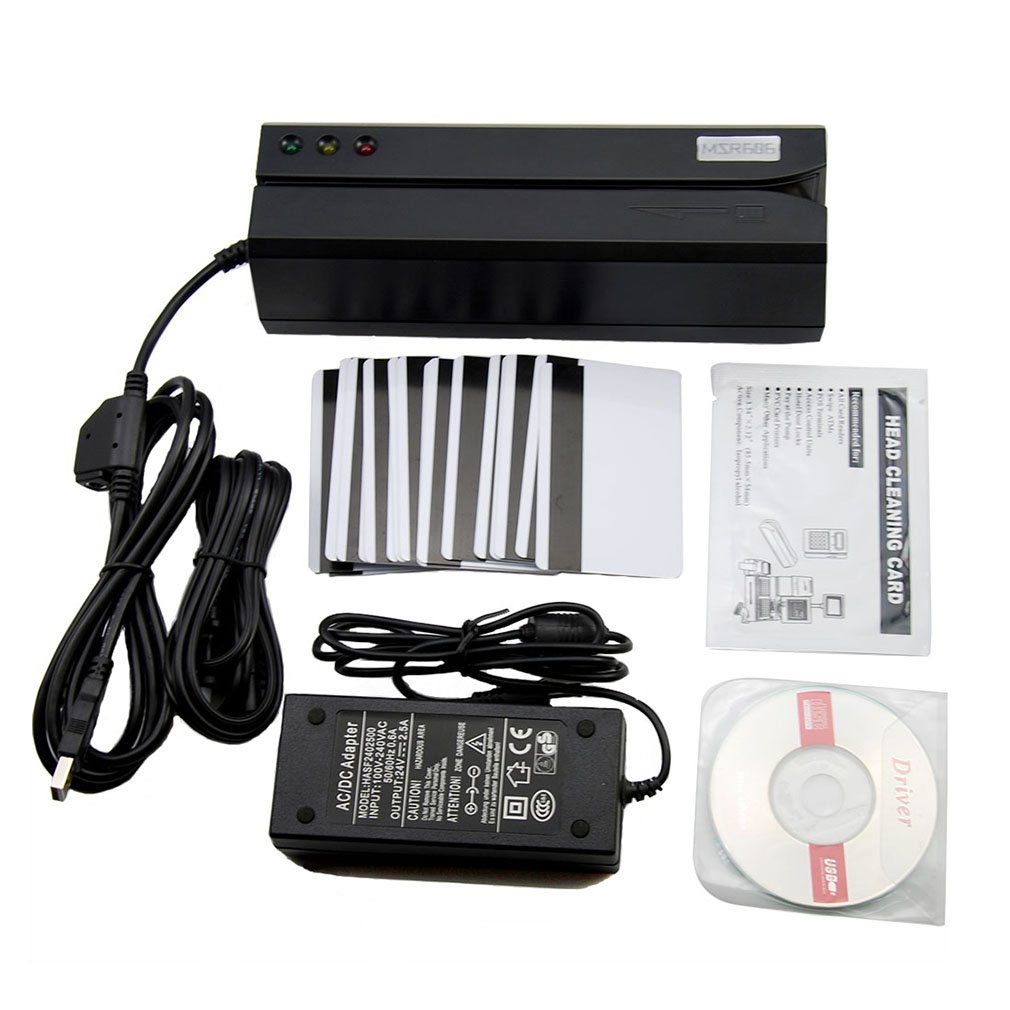 Deftun MSR606 Card Reader Writer Encoder Credit Card Swipe USB