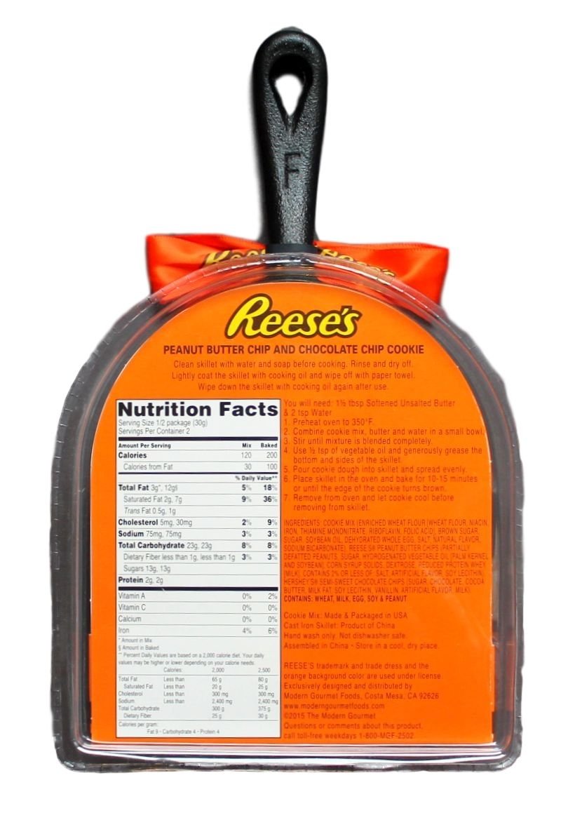 Cast Iron Skillet Reese's Peanut Butter Chip and Chocolate Chip Cookie