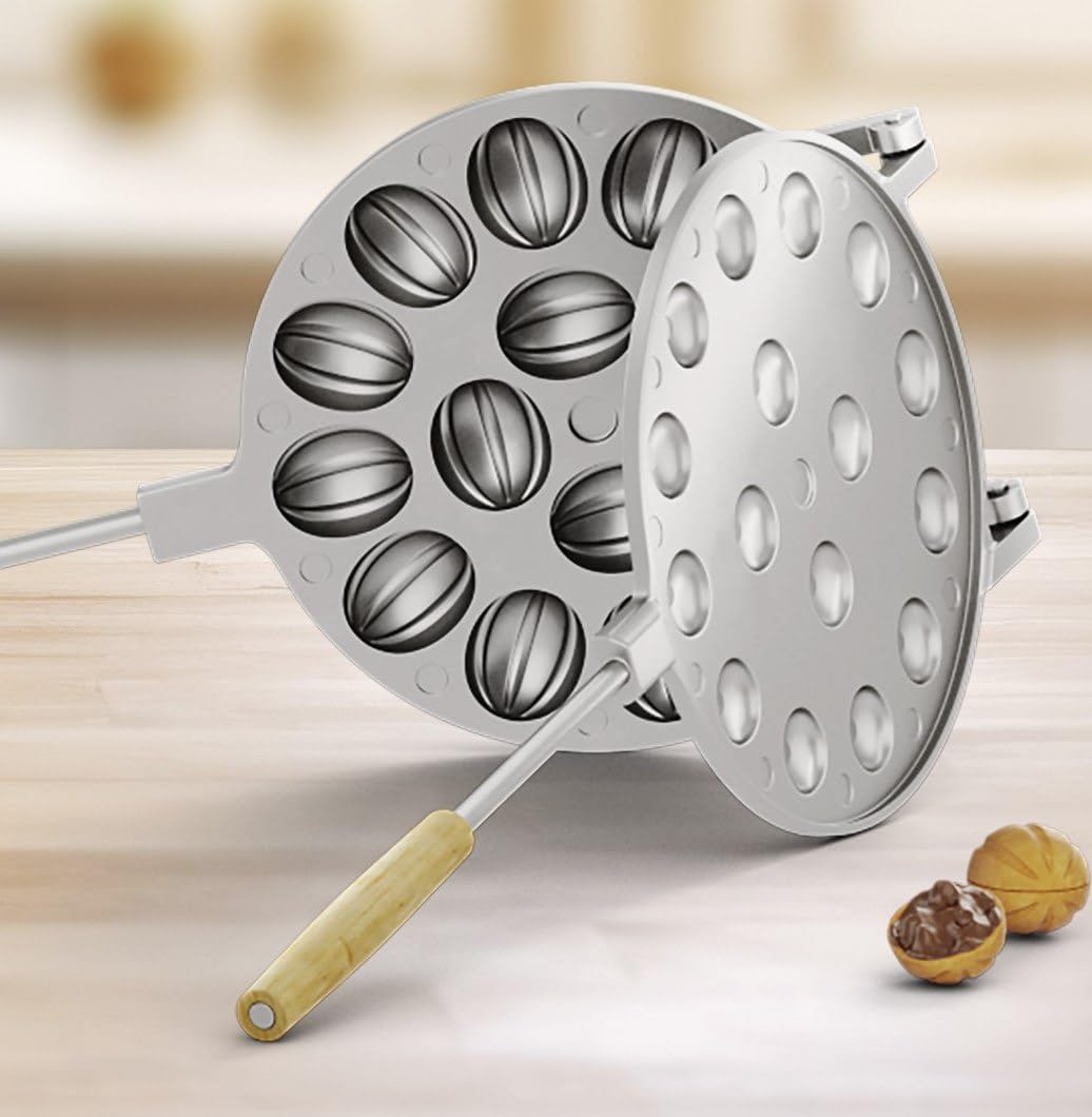 Photo 1 of BIOL Heavy Oreshki Mold Oven Cookies Maker Oreshnitsa 16 Nuts Oreshki - Cookie Mold Oreshek Cake - Nut Cookie Shaped Molds - Metal Mold Form Nuts for Sweet Russian Nuts Oreshki Molding for Baking