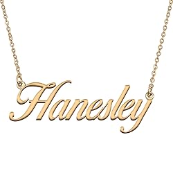 HUAN XUN Customized Custom Simple Any Name Necklace