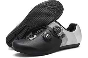 TvzsiY Mens Flat Cycling Shoes, Lightweight Non-Slip MTB Bicycle Road Bike Shoes, Rubber Sole, Breathable Holes, No-Lock for 